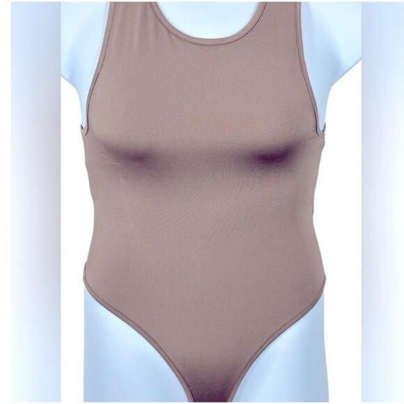 Forever 21 Tan Smooth Thong Bodysuit Size Small – High Neck, Muscle Tank - Picture 4 of 11